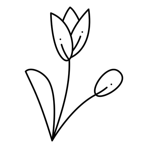 Abstract flower. Doodle vector black and white illustration. 21768924 Vector Art at Vecteezy