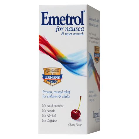 Emetrol Nausea & Upset Stomach Relief Liquid Medication, Cherry - 4 oz Bottle