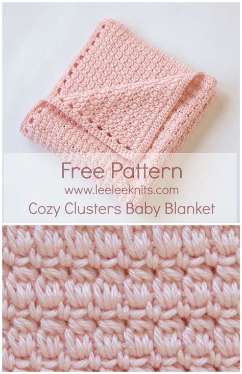 Cozy Clusters Free Crochet Baby Blanket Pattern - Leelee KnitsLeelee Knits