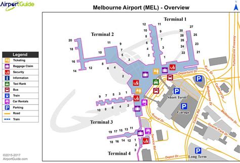 Melbourne - Melbourne International (MEL) Airport Terminal Map - Overview | Airport map, Airport ...