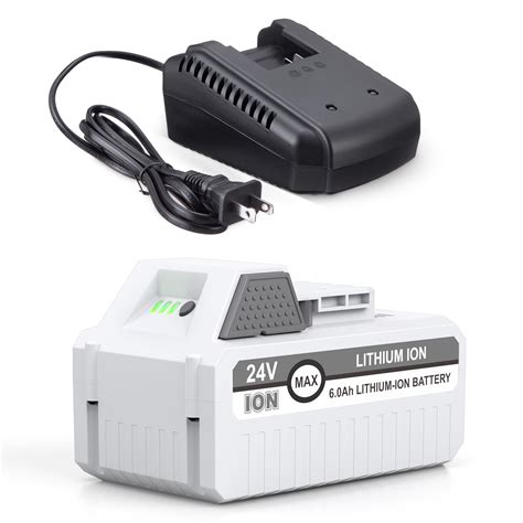 6.0Ah 24V Lithium-ion Replacement Battery for Snow Joe + for Sun Joe Power Tools with Quick ...