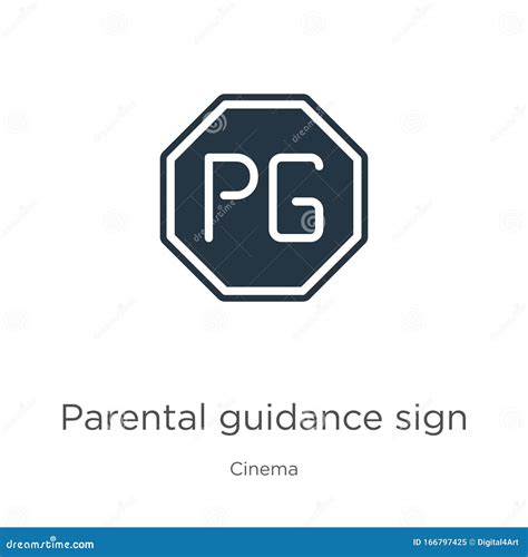 Parental Guidance Sign Icon Vector. Trendy Flat Parental Guidance Sign ...