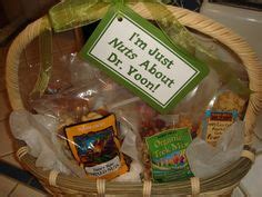 My favorite thank you gifts for our doctors...Trader Joe's nut gift basket with a fun tag ...