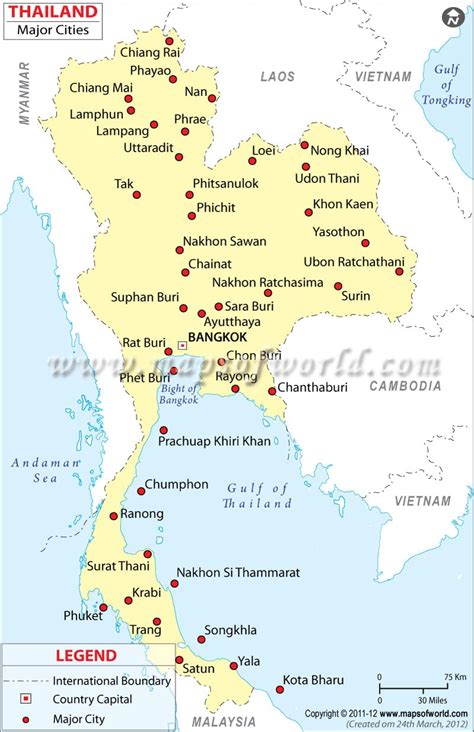 Thailand Cities Map