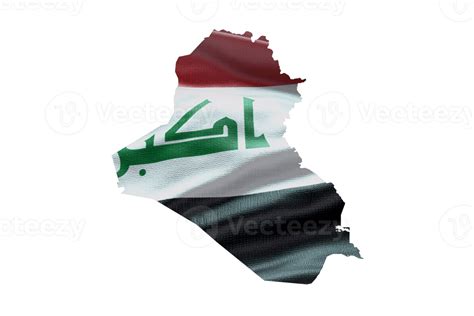 Iraq map outline icon. PNG alpha channel. Country with national flag ...