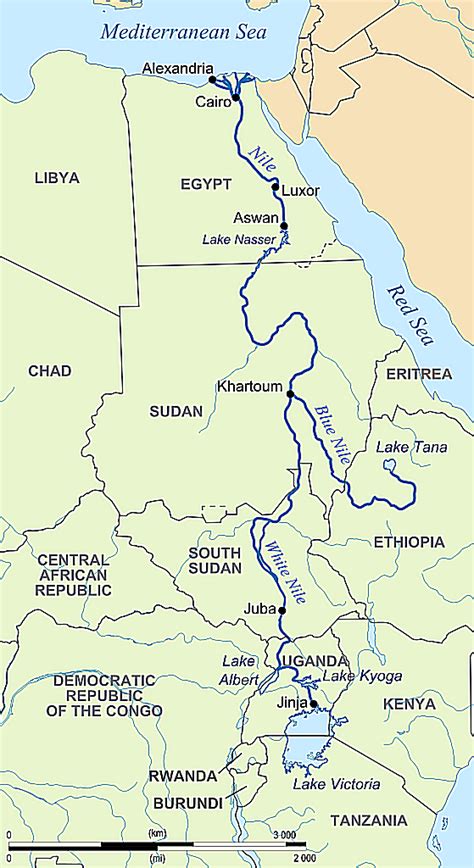 Printable Nile River Map