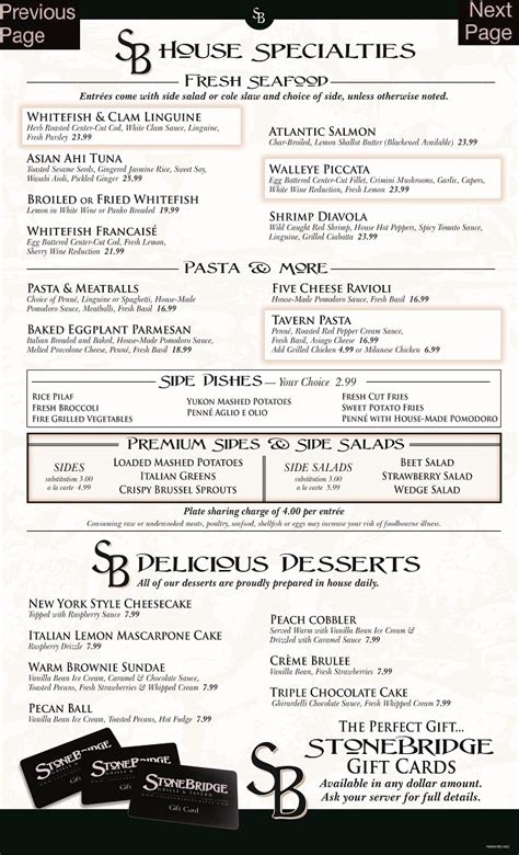 Stonebridge Grille & Tavern Menu-Page3