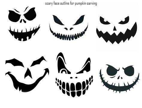 Printable Pumpkin Stencils Scary - Customize and Print