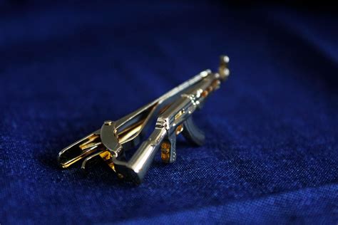 Gold AK Machine Gun Tie Clip - Etsy