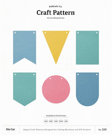 Banner SVG Craft Pattern Pennant Banner SVG Cut File Bunting - Etsy Ireland