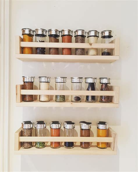 25 Coolest Spice Rack Ideas for Minimalist Kitchen | Wooden spice rack, Spice storage, Spice rack