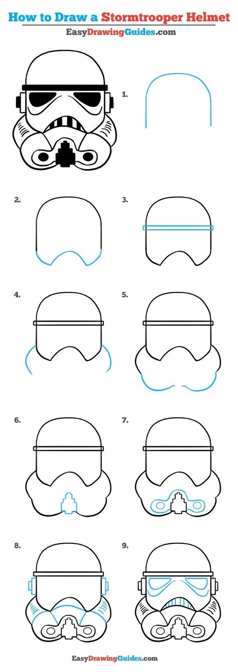 How to Draw a Stormtrooper Helmet – Really Easy Drawing Tutorial