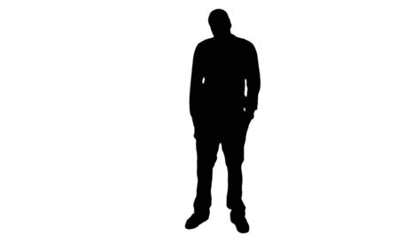 Sad Man Silhouette - 1080p Silhouette Of A Sad Man Standing Alone ...