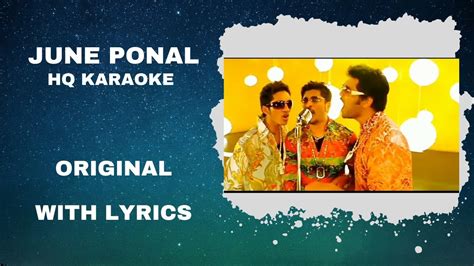 June Ponal Karaoke | Tamil Karaoke With Lyrics | Full Song | High-Quality - YouTube