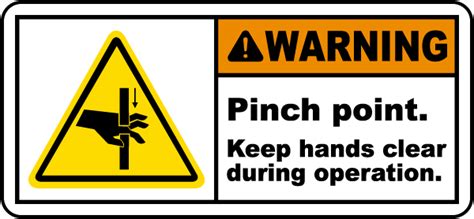 Pinch Point Keep Hands Clear Label - Claim Your 10% Discount