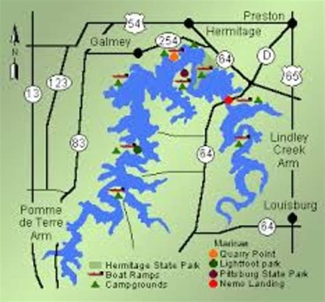 Pom De Terre Lake Map - Maping Resources