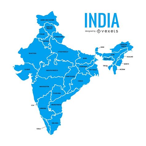 India States Map Vector Download