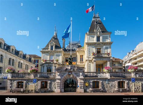 Town Hall, Evian, Evian-les-Bains, Haute-Savoie, France Stock Photo - Alamy