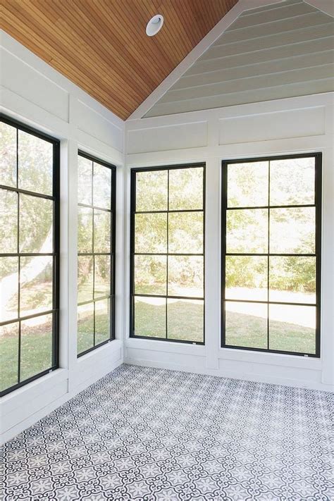 65 Modern Farmhouse Home Office With Black Window Trim | Farmhouse windows, Black window trims ...