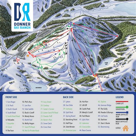 Donner Ski Ranch - Plan des pistes de ski Donner Ski Ranch