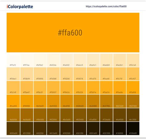 Cheese Color | ffa600 information | Hsl | Rgb | Pantone