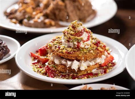 Oriental Arabic sweet warbat, Arabic Sweet dessert Stock Photo - Alamy