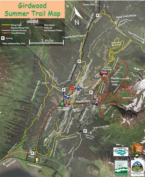 Summer Trail Map - Girdwood Alaska