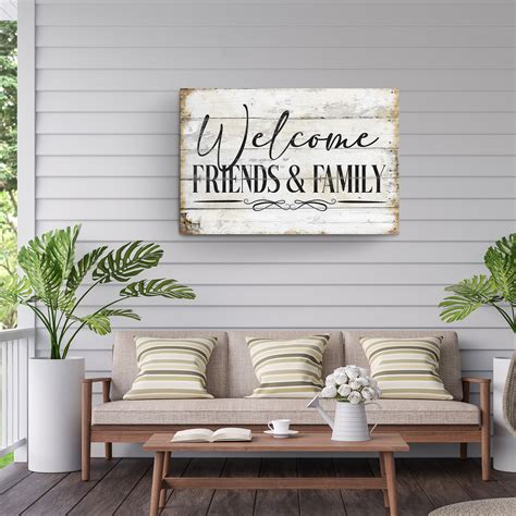 Welcome Friends & Family Sign - Tailored Canvases