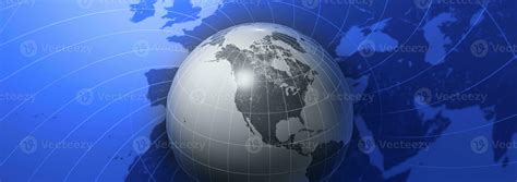 World map banner concept. Detailed flat map of continents. 3d rendering 24992598 Stock Photo at ...