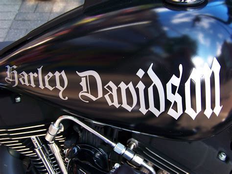 OEM Harley Davidson Motorcycle Original English Style Gas Tank Decals ...