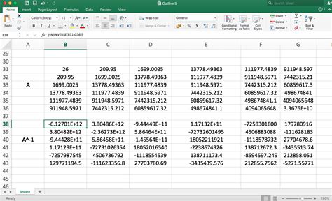 matrices - Excel: Matrix Inversion - Mathematics Stack Exchange