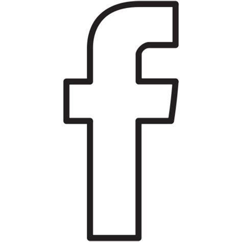 Facebook logo black and white vector - salonose