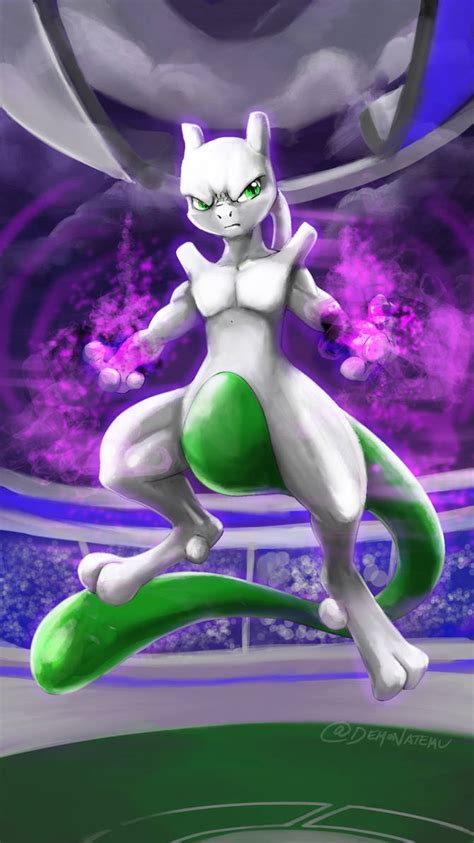 Pokemon GO shiny mewtwo wallpaper by slifertheskydragon on DeviantArt