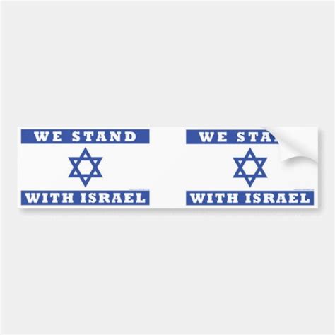 We stand with Israel! Bumper Sticker | Zazzle.com