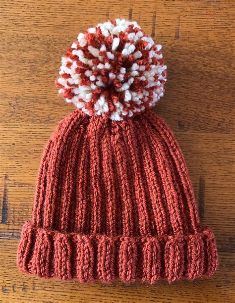 Handmade Knit Pom Pom Baby Beanie Hat | Etsy