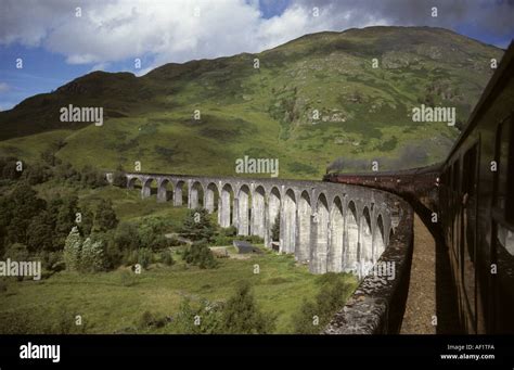 The Jacobite Steam Train Scotland on a Viaduct Stock Photo - Alamy