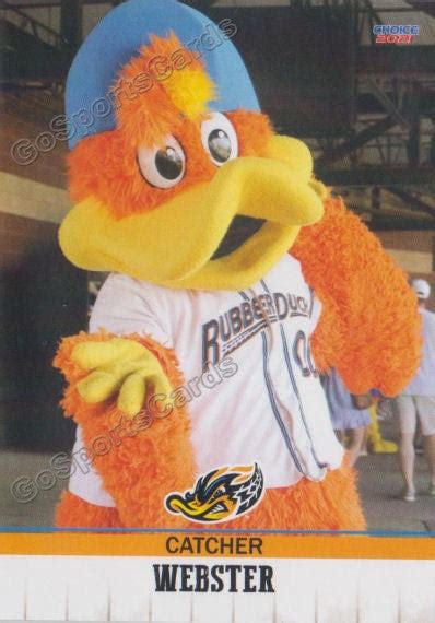 2021 Akron RubberDucks Webster Mascot – Go Sports Cards