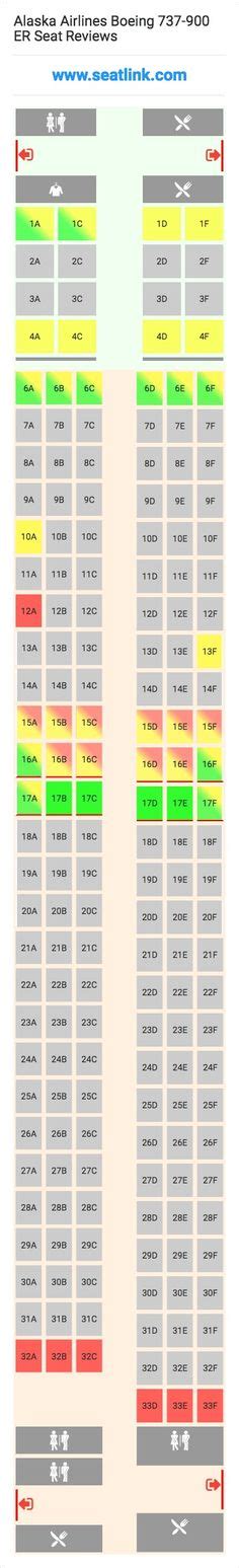 Alaska Airlines Boeing 737-900 ER (73J) Seat Map | Delta airlines, Airlines