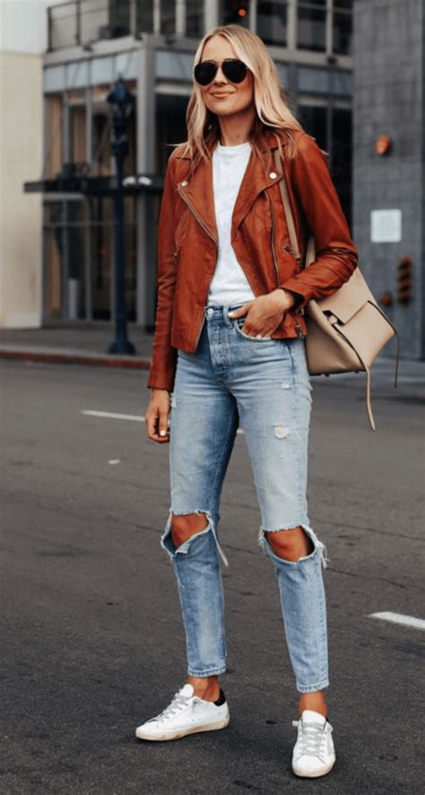 Brown Leather Jacket Outfit Ideas