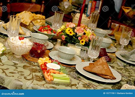 Meal Table Setting Stock Photo - Image: 1577190