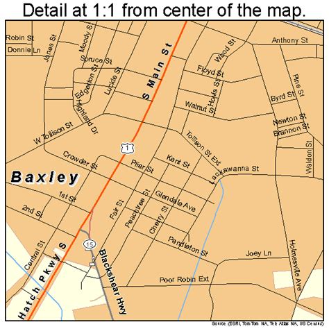 Baxley Georgia Street Map 1306016