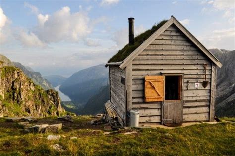 The Kiellandbu cabin in the Hardangerfjord region, Norway. The cabin is a part of the Norwegian ...