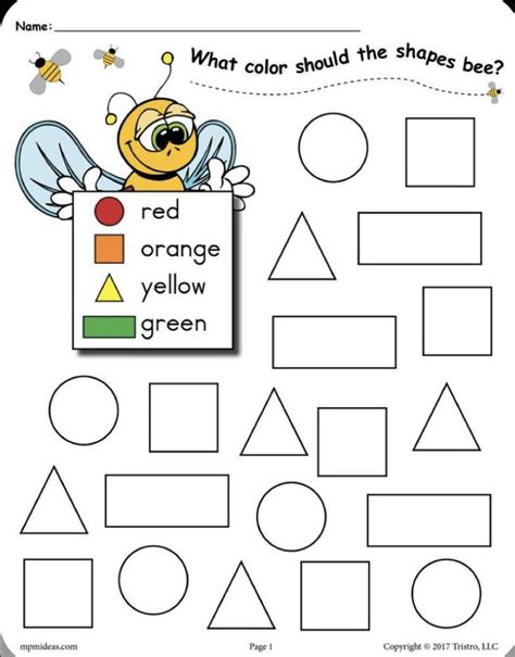 Coloring Pages For Preschoolers Shapes