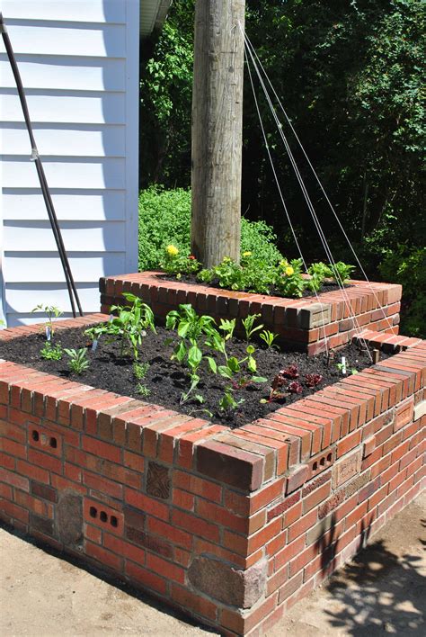 Salvaged Brick Raised Bed ------ What I think they will turn out like... | Brick planter, Small ...