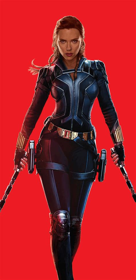 1080x2220 Resolution Scarlett Johansson as Natasha Romanoff 4K Black ...