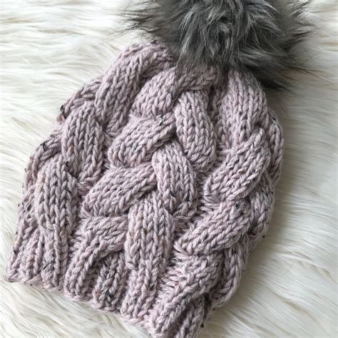 Cable Knit Hat Pattern Free Web Knit Up This Easy Knit Cable Hat ...