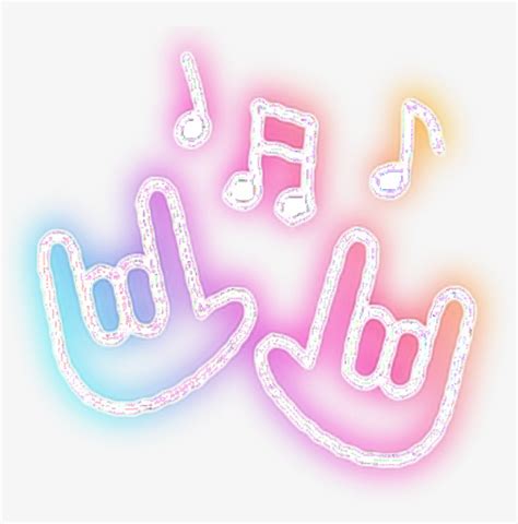 Musicnotes Neon Hands Music Notes Hands - Neon Music Notes Png Transparent PNG - 1024x1024 ...