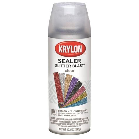 Krylon Sealer Glitter Blast Gloss Clear Glitter Spray Paint (Actual Net Contents: 10.25-oz) in ...