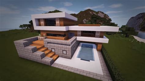 Woodlux Modern House Map [Creation] | Minecraft PE Bedrock Maps