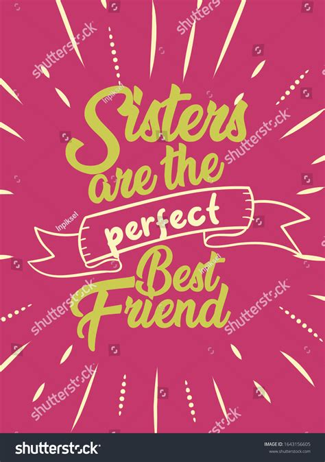 Sister Quote Sister Forever Hand Drawn Stock Vector (Royalty Free ...